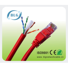 Cable de cable de parche con dos tapones de chaqueta de pvc rojo